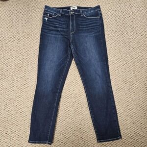 Paige Hoxton Ankle Jeans Womens 32 Dark Wash High Rise Skinny Made USA